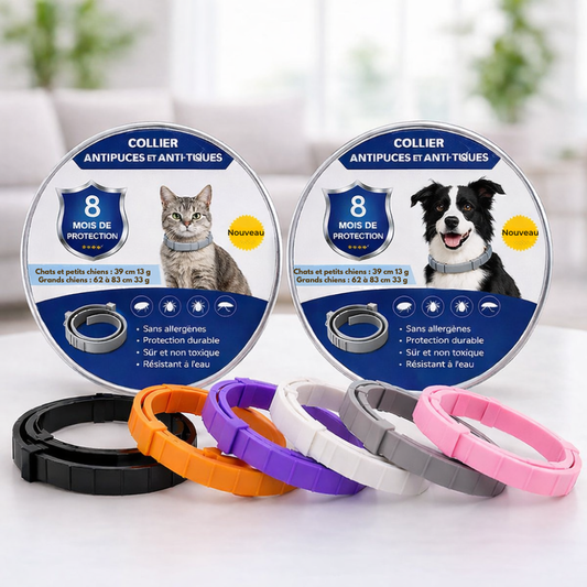 COLLIER NATUREL ANTI PUCES, TIQUES ET MOUSTIQUES