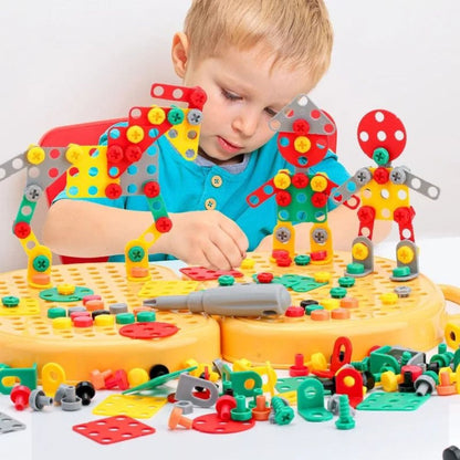 BuildPlay™ | Kit de construction créatif avec perceuse d’enfant pour petits constructeurs