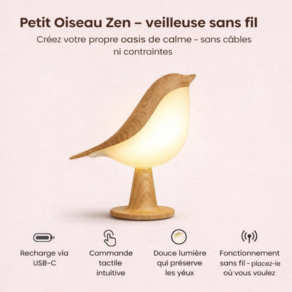 LumiBird™ – Lampe design sans fil avec lumière douce