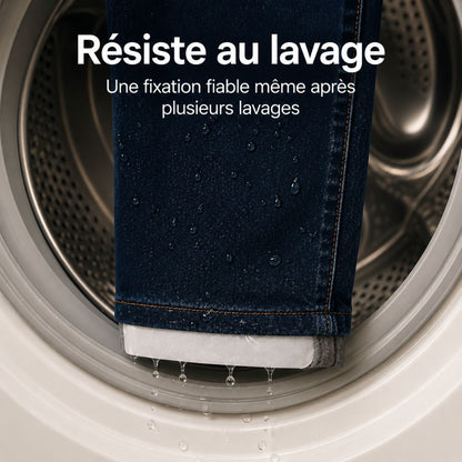 Bande adhésive lavable pour ourlets de pantalon