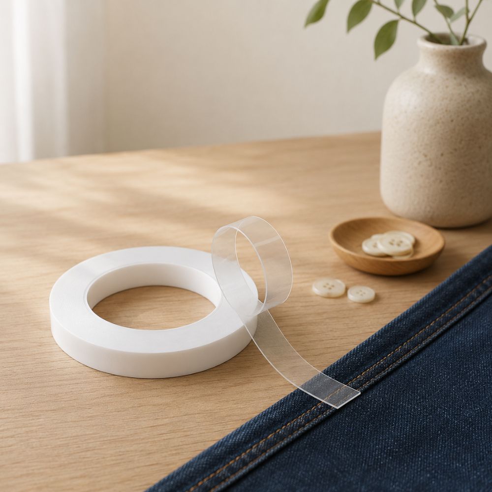 Bande adhésive lavable pour ourlets de pantalon