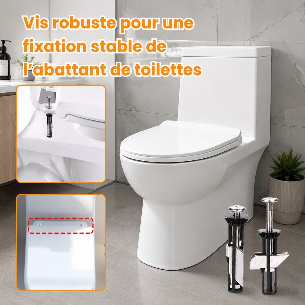ToiletBolt™ Kit de fixation pour abattant WC 1+1 offert