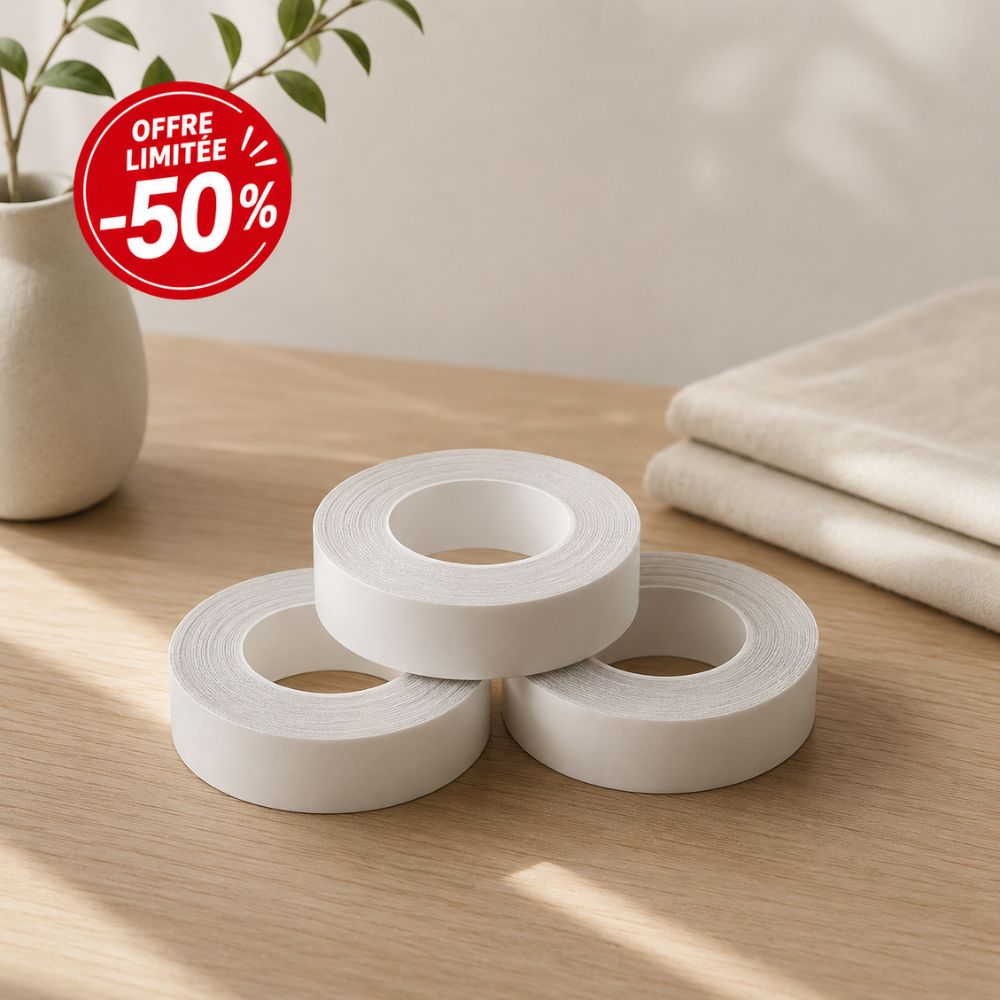 Bande adhésive lavable pour ourlets de pantalon