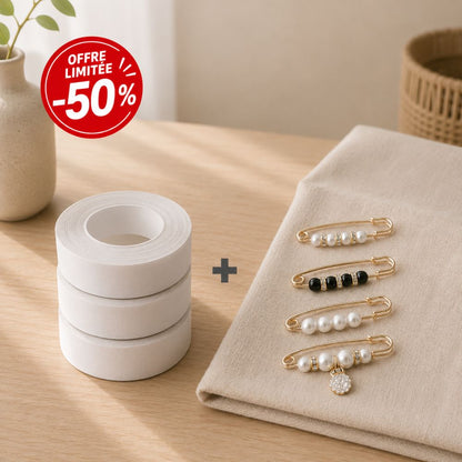 Bande adhésive lavable pour ourlets de pantalon