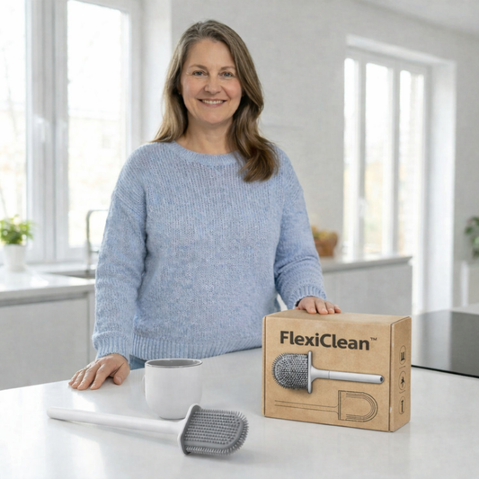 FlexiClean™ – Brosse WC en silicone flexible et efficace