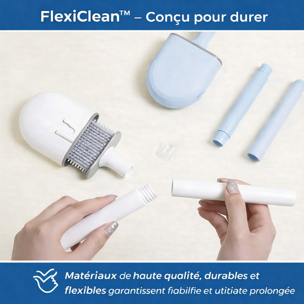 FlexiClean™ – Brosse WC en silicone flexible et efficace