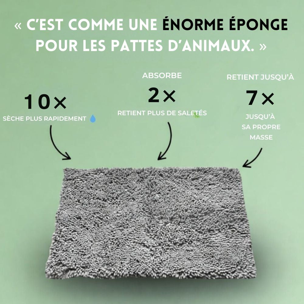Tapis ultra absorbant pour pattes de chien