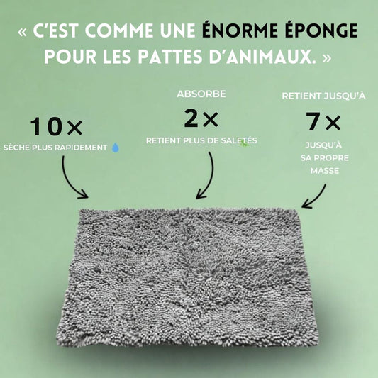 Tapis ultra absorbant pour pattes de chien