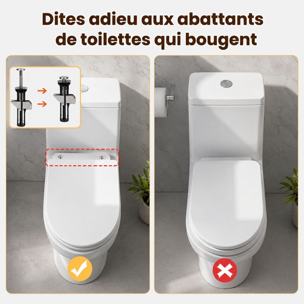 ToiletBolt™ Kit de fixation pour abattant WC 1+1 offert