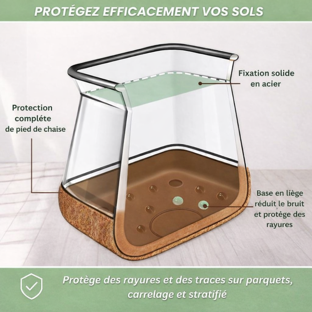 FloorShield™ | Embouts et patins de protection pour pieds de chaises