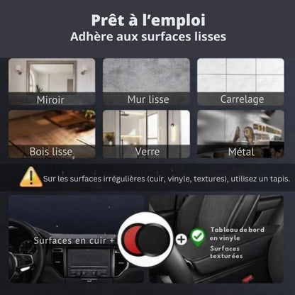 Support magnétique pour téléphone avec rotation à 360°