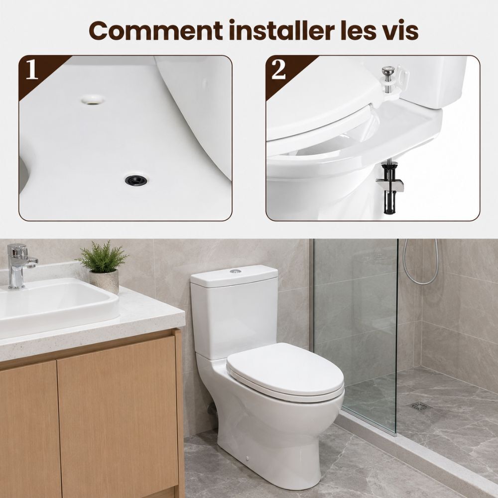 ToiletBolt™ Kit de fixation pour abattant WC 1+1 offert