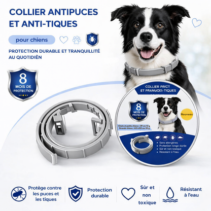 COLLIER NATUREL ANTI PUCES, TIQUES ET MOUSTIQUES