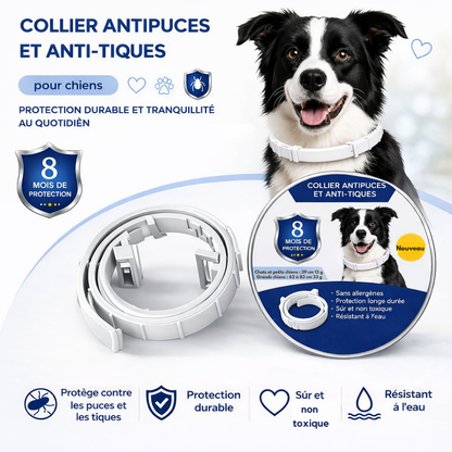 COLLIER NATUREL ANTI PUCES, TIQUES ET MOUSTIQUES