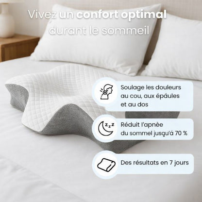 Oreiller ergonomique cervical DreamRest™ | Sommeil profond sans douleurs