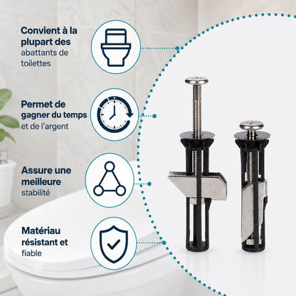 ToiletBolt™ Kit de fixation pour abattant WC 1+1 offert