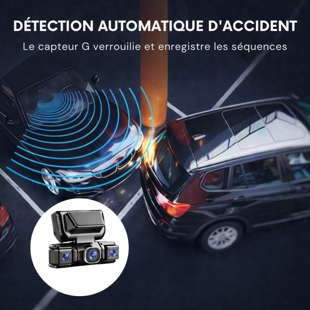 Caméra de bord 3 ou 4 objectifs —  WiFi & vision nocturne