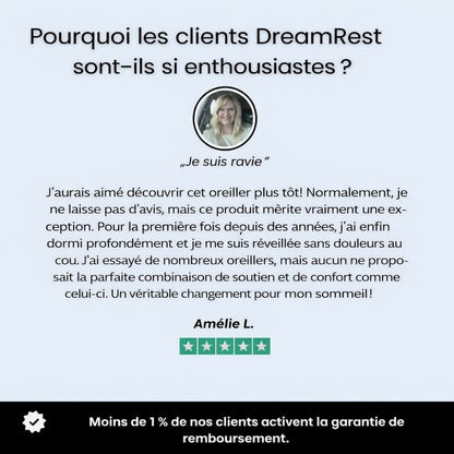 Oreiller ergonomique cervical DreamRest™ | Sommeil profond sans douleurs