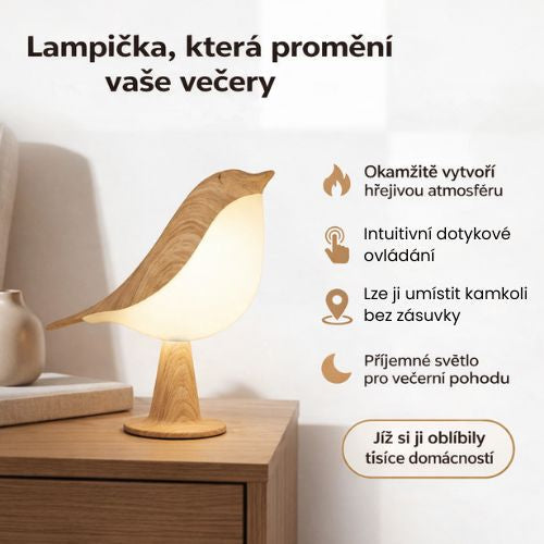 LumiBird™ – Lampe design sans fil avec lumière douce